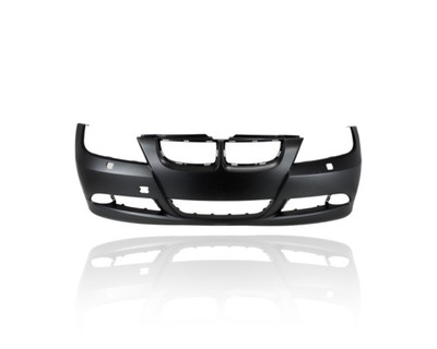 Bumper Cover - Compatible/Replacement for '06-08 BMW 325i/328i/330i/335i Sedan/Wagon Base - Front, Primed With Washer Hole, Without Sensor Hole, 51117170052, CAPA