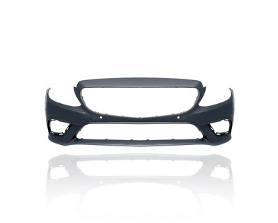 Bumper Cover - Compatible/Replacement for '19-23 Mercedes-Benz C300 Base - Front Primed Without Sensor/Camera Hole, 20588089029999
