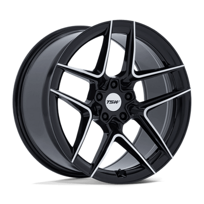 Slipstream - Flow Formed Aluminum, Gloss Black With Machined Face, 19X8.5, 5X112, 35mm, 194933403806