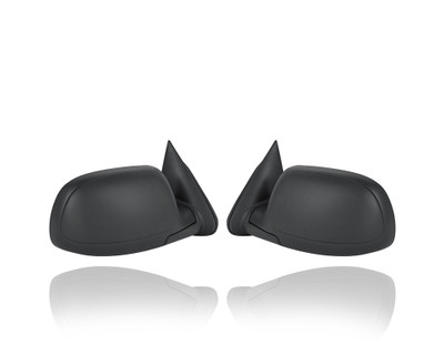 Door Mirror For 15226945; 15226944 03-07 Chevrolet Silverado/Sierra, 03-06 Avalanche/Tahoe - Pair, Both Left Hand Driver + Right Hand Passenger Set, Power, Heated, Without Signal, Textured Cover