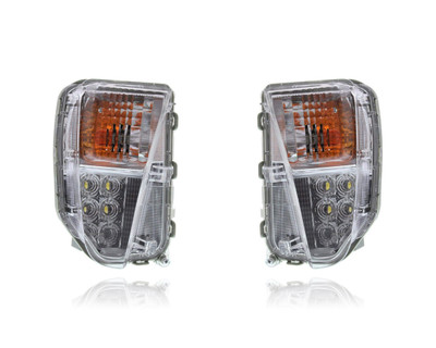 Turn Signal Light For TO2592117; TO2530150 12-15 Toyota Prius/Prius-Plugin - Pair Left and Right Set, With Daytime Running Light, CAPA