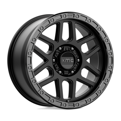 Mesa - 18in, Cast Aluminum, Satin Black W/ Gloss Black Lip, 18X9, 6X5.5, 18mm, 885463816760, 885463816760
