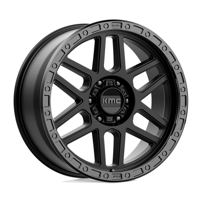 Mesa - 20in, Cast Aluminum, Satin Black W/ Gloss Black Lip, 20X9, 6X4.5, 18mm, 885463817507, 885463817507