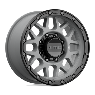 Grenade Off-Road - 17in, Cast Aluminum, Matte Gray W/ Matte Black Lip, 17X9, 8X180, 18mm, 194933008636, 194933008636