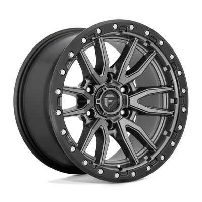 Rebel - 22in, Cast Aluminum, Matte Gunmetal Black Bead Ring, 22X9, 6X5.5, 20mm, 194933326983,, 194933326983