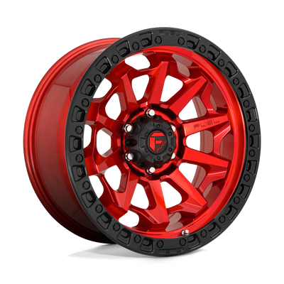 Covert - 17in, Cast Aluminum, Candy Red Black Bead Ring, 17X9, 5X5.0, -12mm, 885463875118,, 885463875118