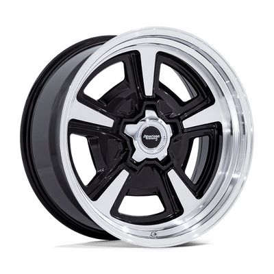 Marauder - 18in, Cast Aluminum, Gloss Black Mch W/ Dia-Cut Lip, 18X8, 5X5.5, 0mm, 194933361663, SAE J2530 JWL VIA, 194933361663
