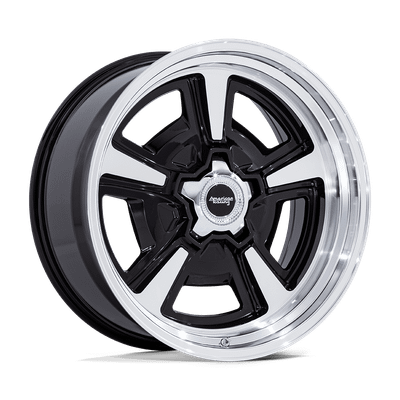 Marauder - 18in, Cast Aluminum, Gloss Black Mch W/ Dia-Cut Lip, 18X9, 5X5.0, 0mm, 194933361632, SAE J2530 JWL VIA, 194933361632