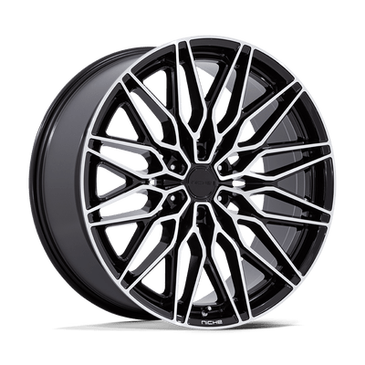 Calabria 6 - 22in, Cast Aluminum, Gloss Black W/ Machined, 22X9.5, 6X5.5, 19mm, 194933341269, SAE J2530 JWL VIA, 194933341269