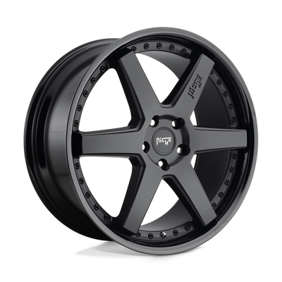 Altair - 22in, Cast Aluminum, Gloss Black Matte Black, 22X10, 6X5.5, 25mm, 885463884103,, 885463884103