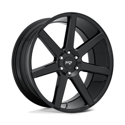 Future - 22in, Cast Aluminum, Gloss Black, 22X9.5, 6X5.5, 19mm, 885463888217,, 885463888217