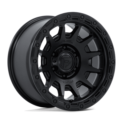 Fortress - 18in, Cast Aluminum, Matte Black W/ Gloss Black Lip, 18X9, 6X135, 20mm, 194933390670, SAE J2530 JWL VIA, 194933390670