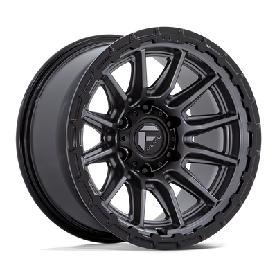 Piston - 17in, Cast Aluminum, Matte Gunmetal Gloss Black Lip, 17X8.5, 6X5.5, 25mm, 194933379309, SAE J2530 JWL VIA, 194933379309