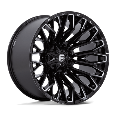Strike - 22in, Cast Aluminum, Gloss Black Milled, 22X12, 8X6.5, -44mm, 194933338672, SAE J2530 JWL VIA, 194933338672