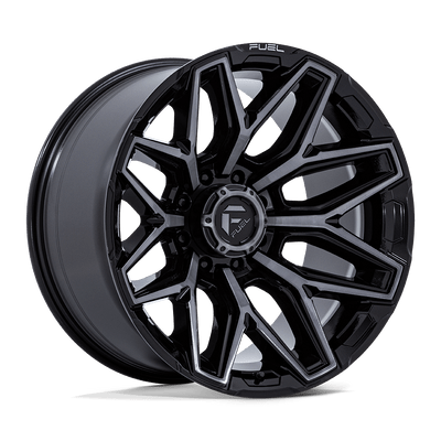 Flux - 20in, Cast Aluminum, Gloss Black Brush Fc Gray Dddt, 20X9, 8X170, 1mm, 194933350186, SAEJ2530, 194933350186