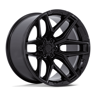 Flux - 22in, Cast Aluminum, Gloss Black, 22X10, 6X135, -18mm, 194933331758, SAEJ2530, 194933331758