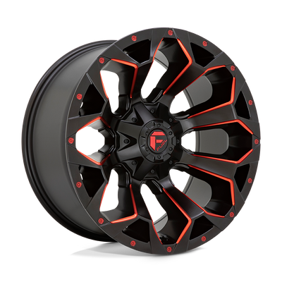 Assault - 20in, Cast Aluminum, Matte Black Red Milled, 20X9, 5X4.5/5.0, 1mm, 194933161188,, 194933161188