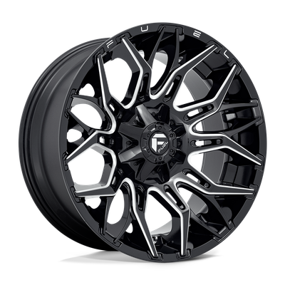 Twitch - 22in, Cast Aluminum, Glossy Black Milled, 22X10, 8X170, -18mm, 194933120932, SAEJ2530, 194933120932
