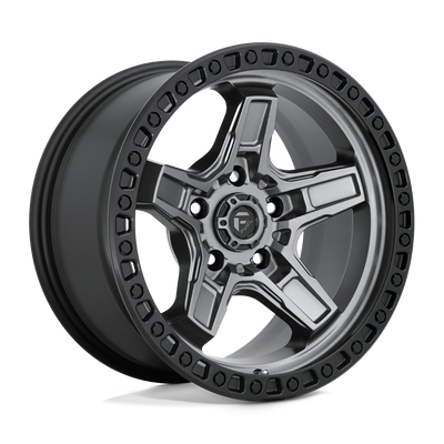 Kicker - 17in, Cast Aluminum, Matte Gunmetal Black Bead Ring, 17X9, 5X5.0, -12mm, 885463875392,, 885463875392