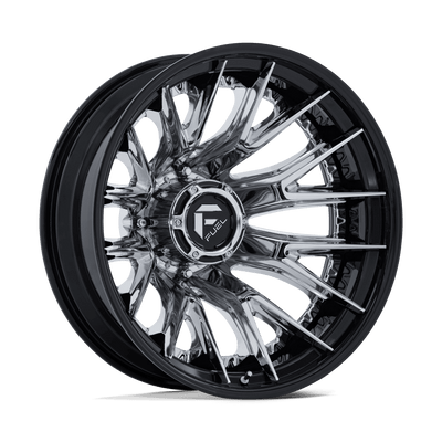 Catalyst Dually - 24in, Fusion Forged, Chrome W/ Gloss Black Lip, 24X8.25, 8X210, -221mm, 194933438624, SAE J2530 JWL VIA, 194933438624