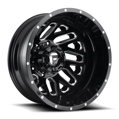 Triton - 22in, Cast Aluminum, Gloss Black Milled, 22X8.25, 8X210, -221mm, 885463851594,, 885463851594