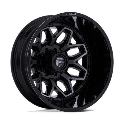 Flux Dually - 20in, Cast Aluminum, Gloss Black Brush Fc Gray Dddt, 20X8.25, 8X210, -227mm, 194933370672, SAE J2530 JWL VIA, 194933370672