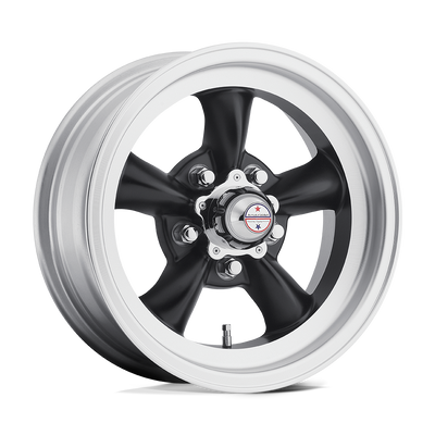 Torq Thrust D - 15in, Cast Aluminum, Satin  Black W/ Machined Lip, 15X7, 5X5.0, -6mm, 885463066707, SAE, 885463066707