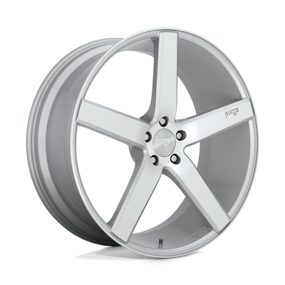 Milan - 19in, Cast Aluminum, Gloss Silver Machined, 19X8.5, 5X4.5, 35mm, 885463879932,, 885463879932