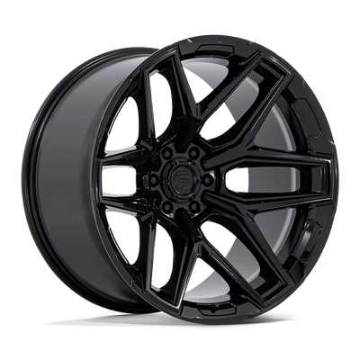 Flux - 24in, Cast Aluminum, Gloss Black, 24X10, 6X5.5, 0mm, 194933408580, SAEJ2530, 194933408580