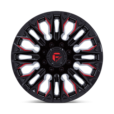 Flame - 20in, Cast Aluminum, Gloss Black Mill W/ Candy Red, 20X9, 8X170, 20mm, 194933319732,, 194933319732