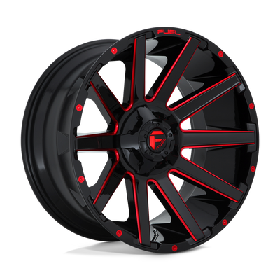 Contra - 20in, Cast Aluminum, Gloss Black Red Tinted Clear, 20X9, 6X135/5.5, 2mm, 885463866246, SAE J2530 JWL VIA, 885463866246