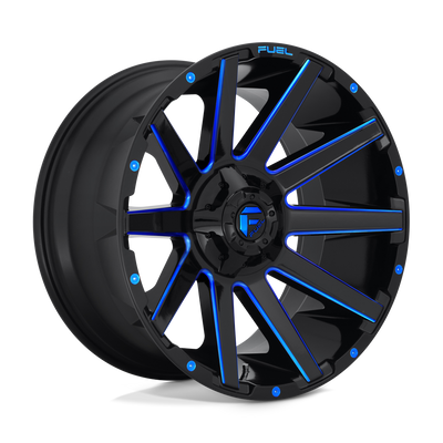Contra - 20in, Cast Aluminum, Gloss Black Blue Tinted Clear, 20X9, 6X135/5.5, 2mm, 885463866673, SAE J2530 JWL VIA, 885463866673