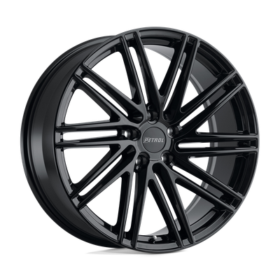P1C - 17in, Cast Aluminum, Gloss Black, 17X8, 5X112, 40mm, 195338031236, 195338031236