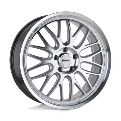 P4C - 18in, Cast Aluminum, Silver W/ Machined Face & Lip, 18X8, 5X112, 40mm, 195338161728, 195338161728