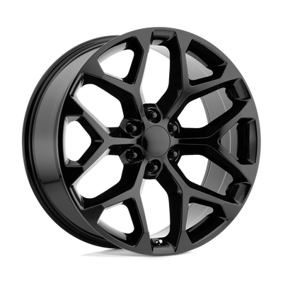 PR176 - 20in, Cast Aluminum, Gloss Black, 20X9, 6X5.5, 24mm, 757558662784, SAE J2530 JWL VIA, 757558662784