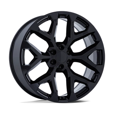 PR177 - 24in, Cast Aluminum, Gloss Black, 24X10, 6X5.5, 24mm, 194933108855, SAE J2530 JWL VIA, 194933108855