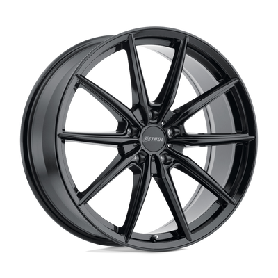 P4B - 19in, Cast Aluminum, Gloss Black, 19X8, 5X4.5, 40mm, 195338033971, 195338033971