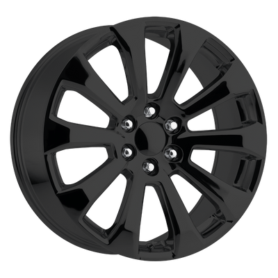 PR204 - 22in, Cast Aluminum, Gloss Black, 22X9, 6X5.5, 28mm, 757558761296, 757558761296