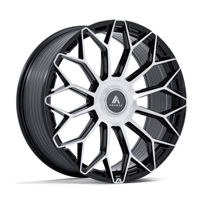 Envoy - 22in, Flow Formed Aluminum, Gloss Black W/ Machined Face, 22X10, 6X5.5, 20mm, 194933432950, SAEJ2530, 194933432950