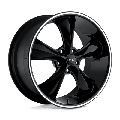 Legend - 18in, Cast Aluminum, Gloss Black Milled, 18X8.5, 5X4.5, 34mm, 885463875989, 885463875989