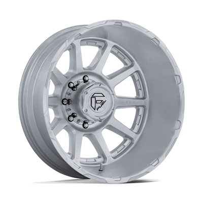 Circuit Dually - 24in, Cast Aluminum, Gloss Silver W/ Machined Face, 24X8.25, 10X225, -202mm, 194933445608, SAE J2530 JWL VIA, 194933445608