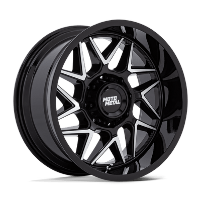 Turbine - 20in, Cast Aluminum, Gloss Black W/ Machined Face, 20X10, 8X6.5, -18mm, 194933338092, SAE J2530 JWL VIA, 194933338092