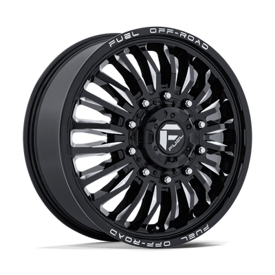 Arc Dually - 22in, Cast Aluminum, Gloss Black Milled, 22X8.25, 10X225, 104mm, 194933433902, SAE J2530 JWL VIA, 194933433902