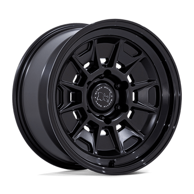 Mondo - 18in, Cast Aluminum, Matte Black W/ Gloss Black Lip, 18X9, 6X5.5, 12mm, 194933366750, SAE J2530 JWL VIA, 194933366750
