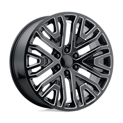 PR197 - 20in, Cast Aluminum, Gloss Black Milled, 20X9, 6X5.5, 24mm, 757558760527, 757558760527