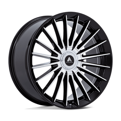 Viceroy - 24in, Cast Aluminum, Gloss Black W/ Machined Face, 24X10, 5X112/120, 35mm, 194933380596, SAE J2530 JWL VIA, 194933380596