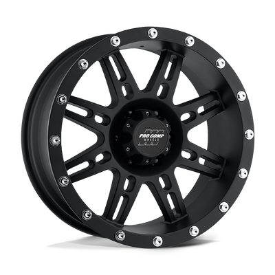 Stryker - 17in, Cast Aluminum, Flat Black, 17X9, 5X5.0, -6mm, 844658022782, 844658022782