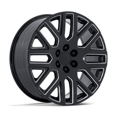 PR231 - 24in, Cast Aluminum, Gloss Black Milled, 24X10, 6X5.5, 31mm, 194933407859, SAEJ2530, 194933407859