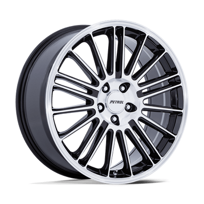 P1D - 20in, Cast Aluminum, Gloss Black W/ Machined Face, 20X8.5, 5X110, 40mm, 194933330980, 194933330980