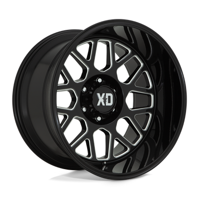 Grenade II - 20in, Cast Aluminum, Gloss Black Milled, 20X10, 6X5.5, -18mm, 885463802374, SAEJ2530 JWL-T VIA, 885463802374